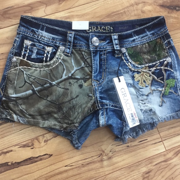 grace in la jeans shorts
